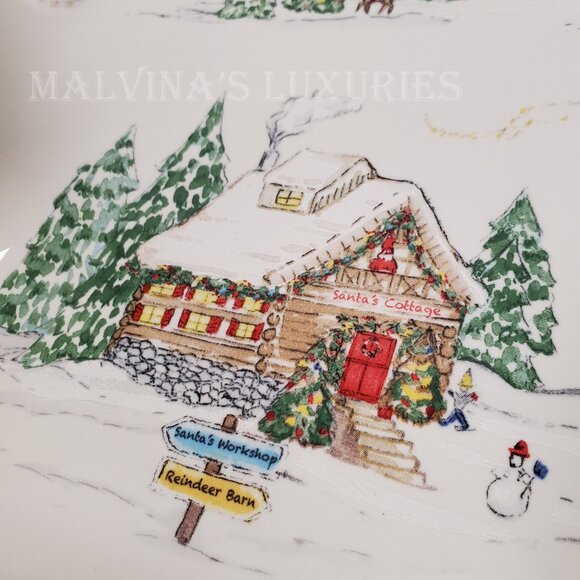 JULISKA BERRY & THREAD NORTH POLE 15" CERAMIC TREE PLATTER CHRISTMAS SANTA THEME - Picture 9 of 13